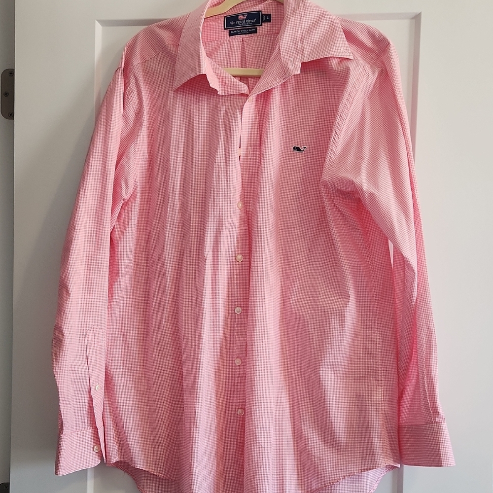 Vineyard Vines Men's Pink Shirt